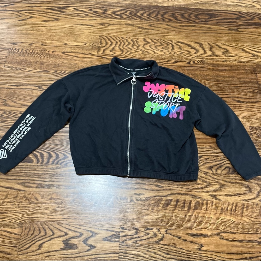 Justice Black Multicolor Sport Jacket
